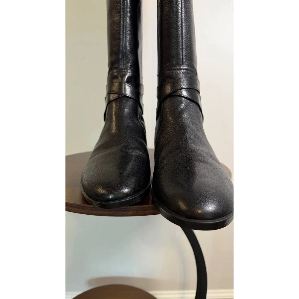 Naturalizer Rena 2 Boots 11W Black Leather Wide Calf Riding Style NIB msrp$325 - Picture 12 of 15